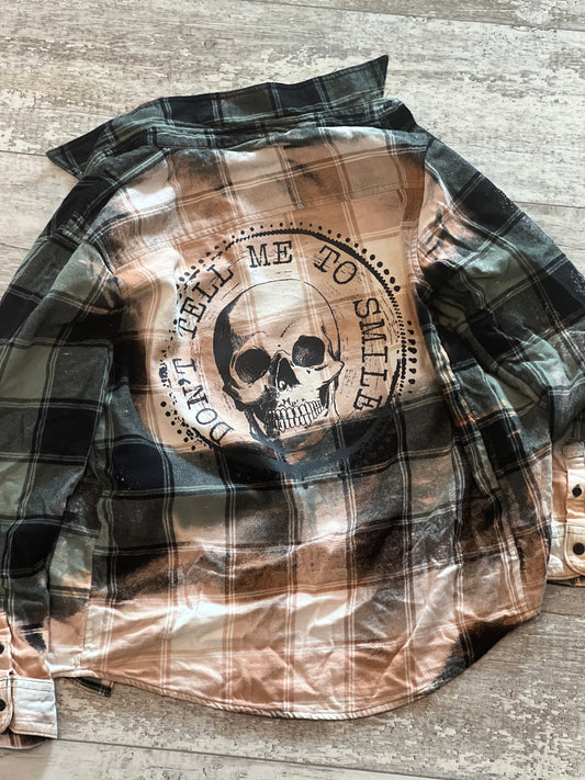 Youth skull flannel